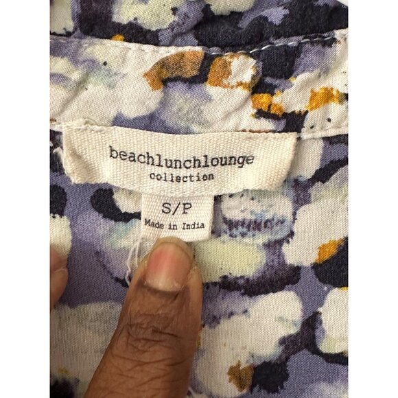 Beachlunchlounge Collection Womens Button-Down Blouse S/P Multicolor Abstract Pr - Picture 3 of 10